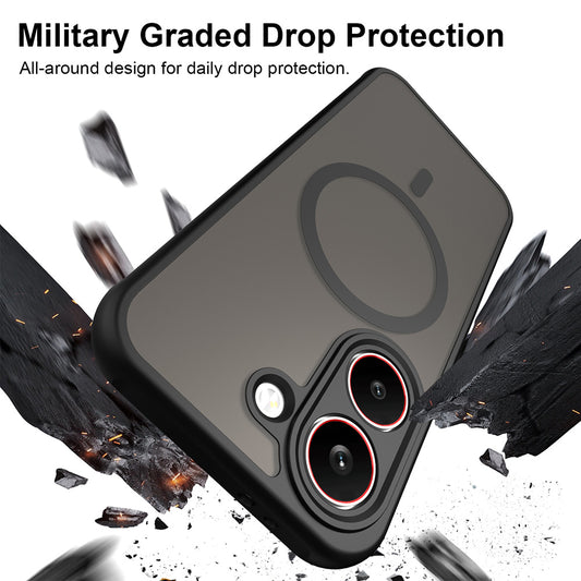 Custodia MagSafe per Xiaomi Poco X8 Pro, Techsuit, HaloFrost II, Nera