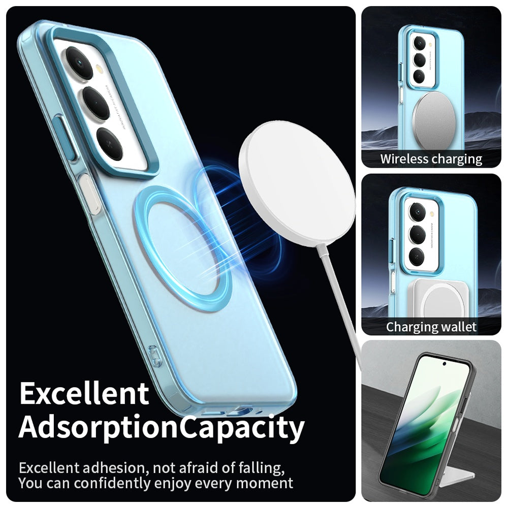 Custodia MagSafe per Xiaomi Redmi 15 5G / 15 4G, Techsuit, CandyCase, Blu