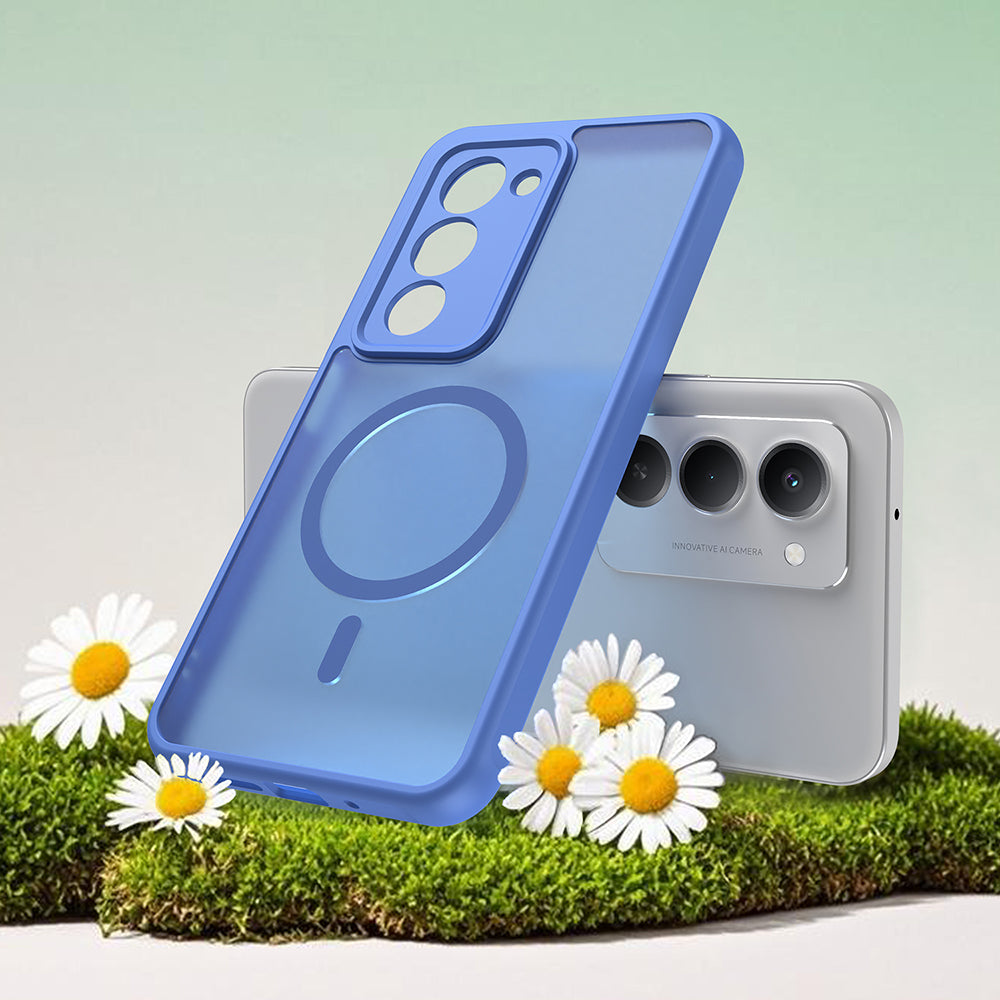 Custodia MagSafe per Xiaomi Redmi 15 5G / 15 4G, Techsuit, HaloFrost II, Blu