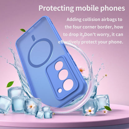 Custodia MagSafe per Xiaomi Redmi 15 5G / 15 4G, Techsuit, HaloFrost II, Blu