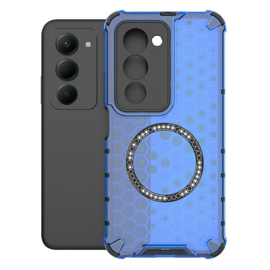 Custodia MagSafe per Xiaomi Redmi 15 5G / 15 4G, Techsuit, HoneyComb Shield, Blu