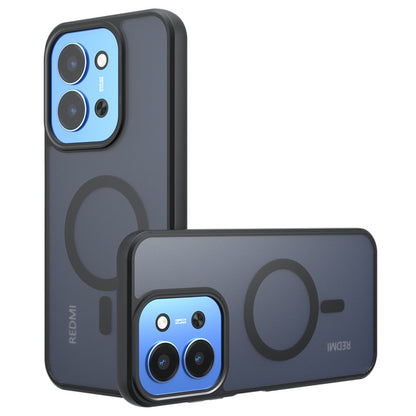 Custodia MagSafe per Xiaomi Redmi 15C 5G / 15C 4G, Techsuit, PureFrost, Nera Satinata