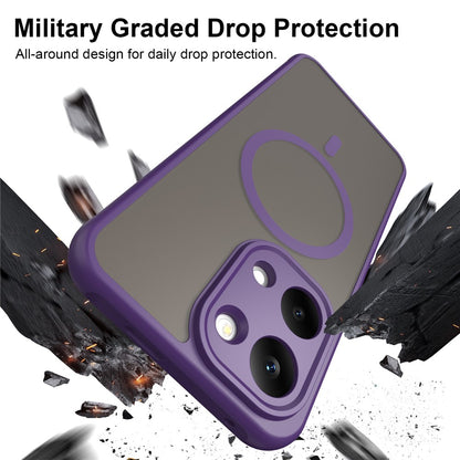 Custodia MagSafe per Xiaomi Redmi 17 5G / 17 4G, Techsuit, HaloFrost II, Viola