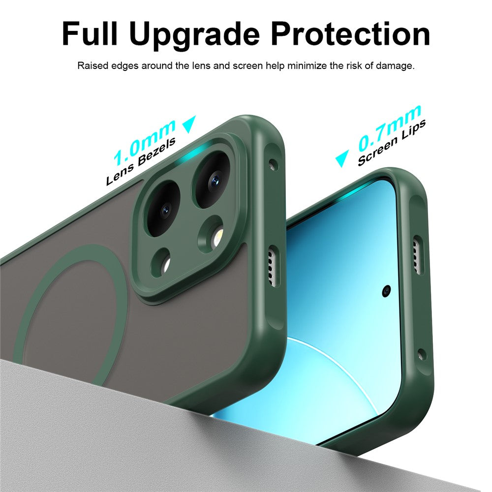 Custodia MagSafe per Xiaomi Redmi 17 5G / 17 4G, Techsuit, HaloFrost II, Verde