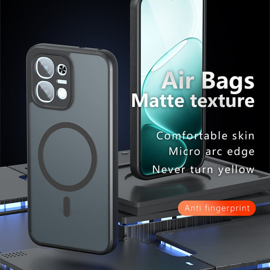 Custodia MagSafe per Xiaomi Redmi 17C 5G, Techsuit, PureFrost, nera satinata