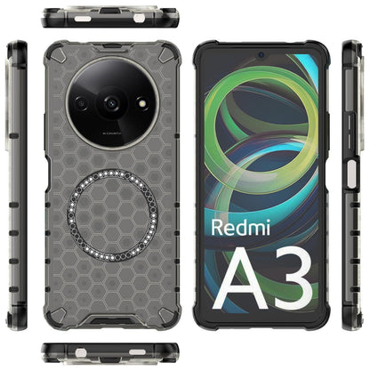 Custodia MagSafe per Xiaomi Redmi A3x / A3, Techsuit, HoneyComb Shield, Nera