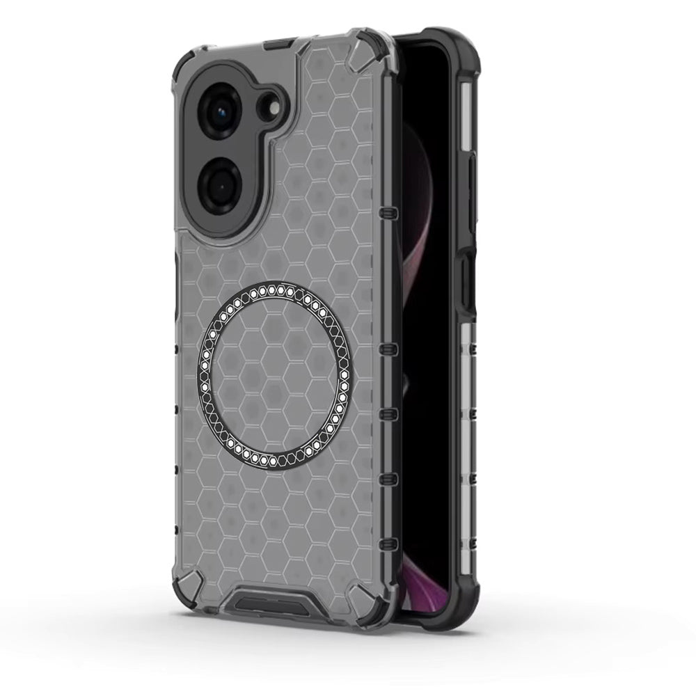 Custodia MagSafe per Xiaomi Redmi A5 4G (Regionale), Techsuit, HoneyComb Shield, Nera