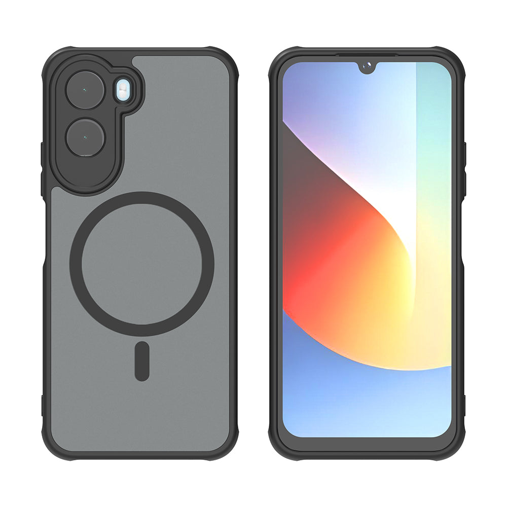 Custodia MagSafe per Xiaomi Redmi A7 Pro 4G, Techsuit, HaloFrost II, Nera