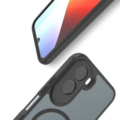 Custodia MagSafe per Xiaomi Redmi A7 Pro 4G, Techsuit, HaloFrost II, Nera