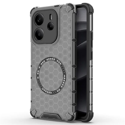 Custodia MagSafe per Xiaomi Redmi Note 14 4G (Regionale), Techsuit, HoneyComb Shield, Nera
