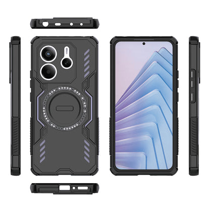 Custodia MagSafe per Xiaomi Redmi Note 14 5G, Techsuit, ArmorMag, Nera