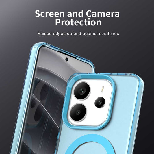 Custodia MagSafe per Xiaomi Redmi Note 14 5G, Techsuit, CandyCase, Blu
