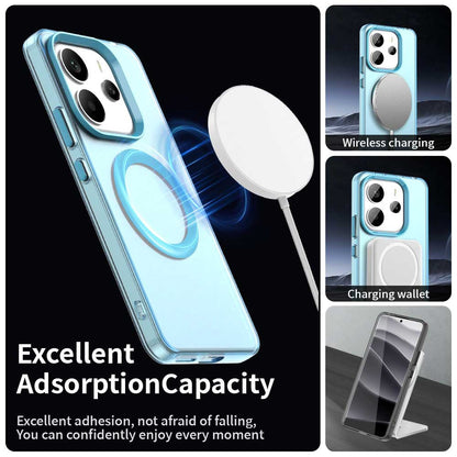 Custodia MagSafe per Xiaomi Redmi Note 14 5G, Techsuit, CandyCase, Blu