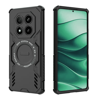 Custodia MagSafe per Xiaomi Redmi Note 14 Pro 4G, Techsuit, ArmorMag, Nera
