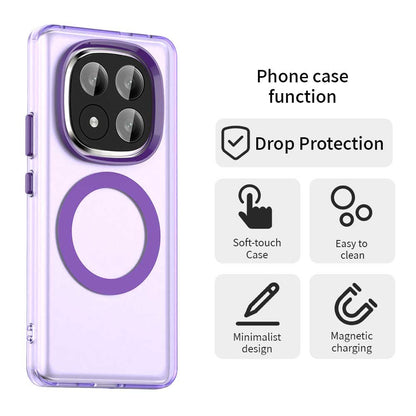 Custodia MagSafe per Xiaomi Redmi Note 14 Pro+ 5G, Techsuit, CandyCase, Viola