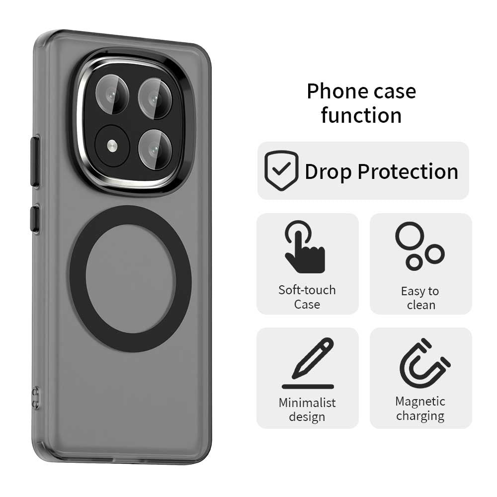 Custodia MagSafe per Xiaomi Redmi Note 14 Pro+ 5G, Techsuit, CandyCase, Nera