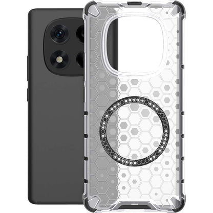Custodia MagSafe per Xiaomi Redmi Note 14 Pro+ 5G, Techsuit, HoneyComb Shield, Bianca
