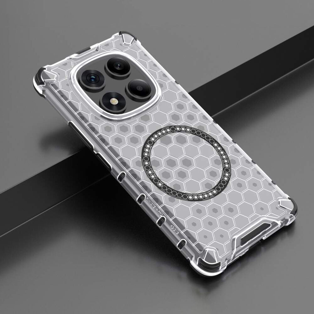 Custodia MagSafe per Xiaomi Redmi Note 14 Pro+ 5G, Techsuit, HoneyComb Shield, Bianca