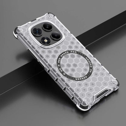 Custodia MagSafe per Xiaomi Redmi Note 14 Pro+ 5G, Techsuit, HoneyComb Shield, Bianca