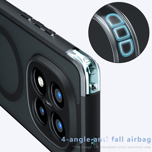 Custodia MagSafe per Xiaomi Redmi Note 14 Pro+ 5G, Techsuit, PureFrost, Nera