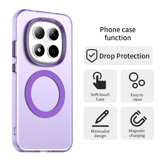Custodia MagSafe per Xiaomi Redmi Note 15 Pro 5G, Techsuit, CandyCase, Viola