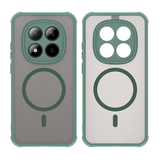 Custodia MagSafe per Xiaomi Redmi Note 15 Pro 5G, Techsuit, HaloFrost II, Verde