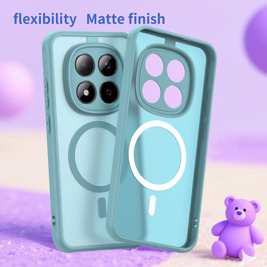 Custodia MagSafe per Xiaomi Redmi Note 15 Pro 5G, Techsuit, HaloFrost II, Verde Chiaro