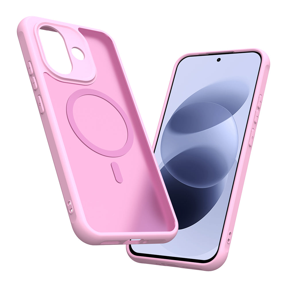 Cover MagSafe per Xiaomi Redmi Note 17 Pro, Techsuit, HaloFrost II, rosa