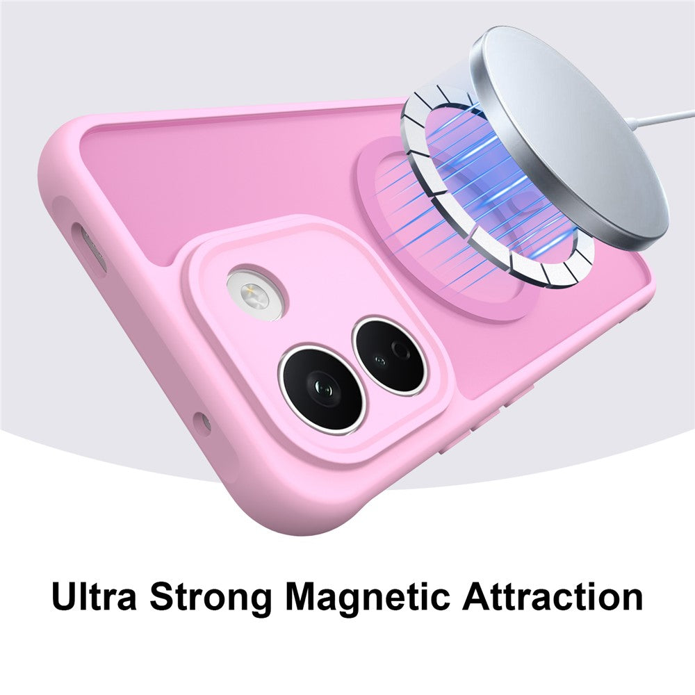 Cover MagSafe per Xiaomi Redmi Note 17 Pro, Techsuit, HaloFrost II, rosa