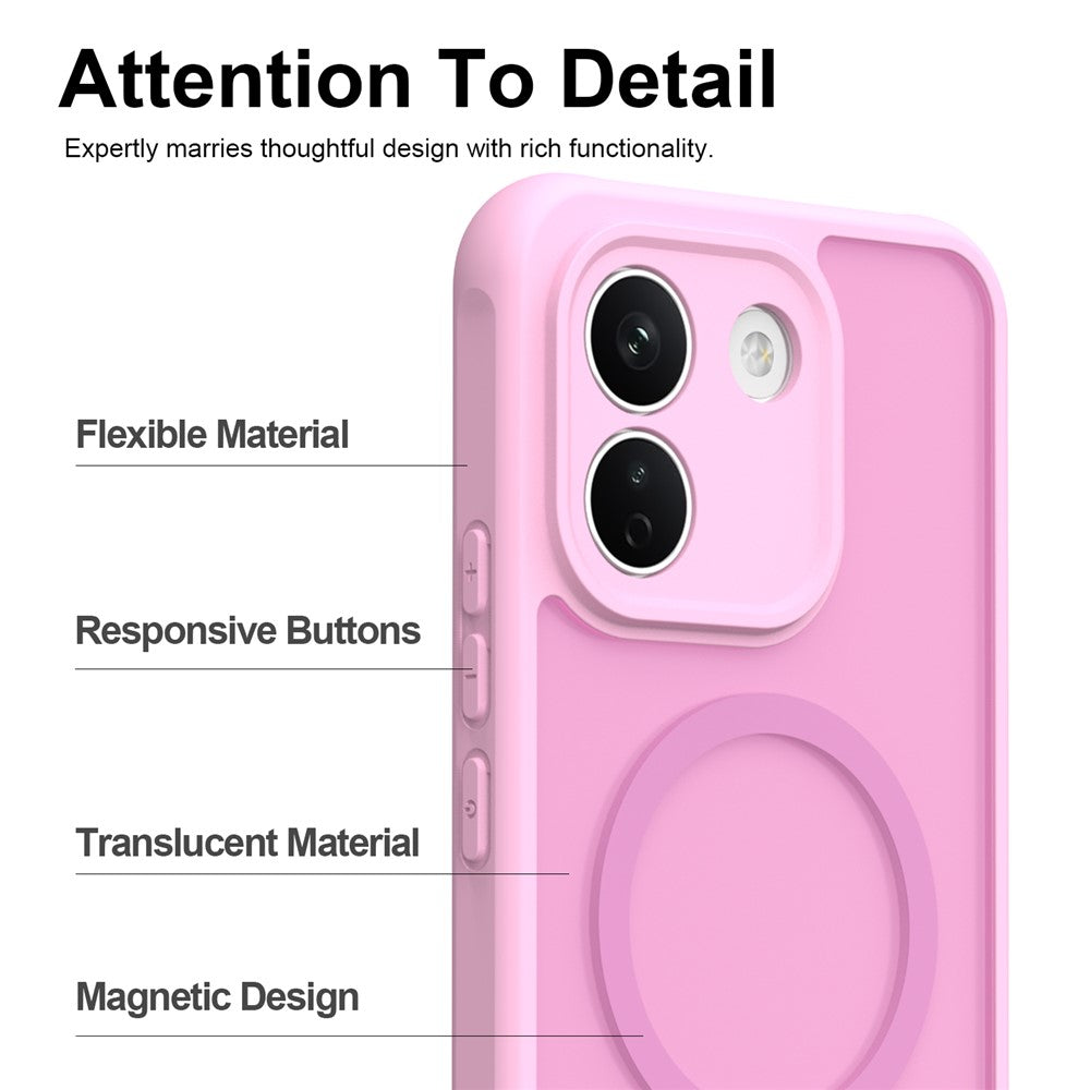 Cover MagSafe per Xiaomi Redmi Note 17 Pro, Techsuit, HaloFrost II, rosa
