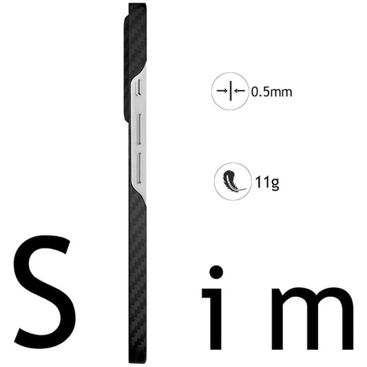 Custodia MagSafe per Apple iPhone 17 Air, Techsuit, Fibra di Aramide, Nera
