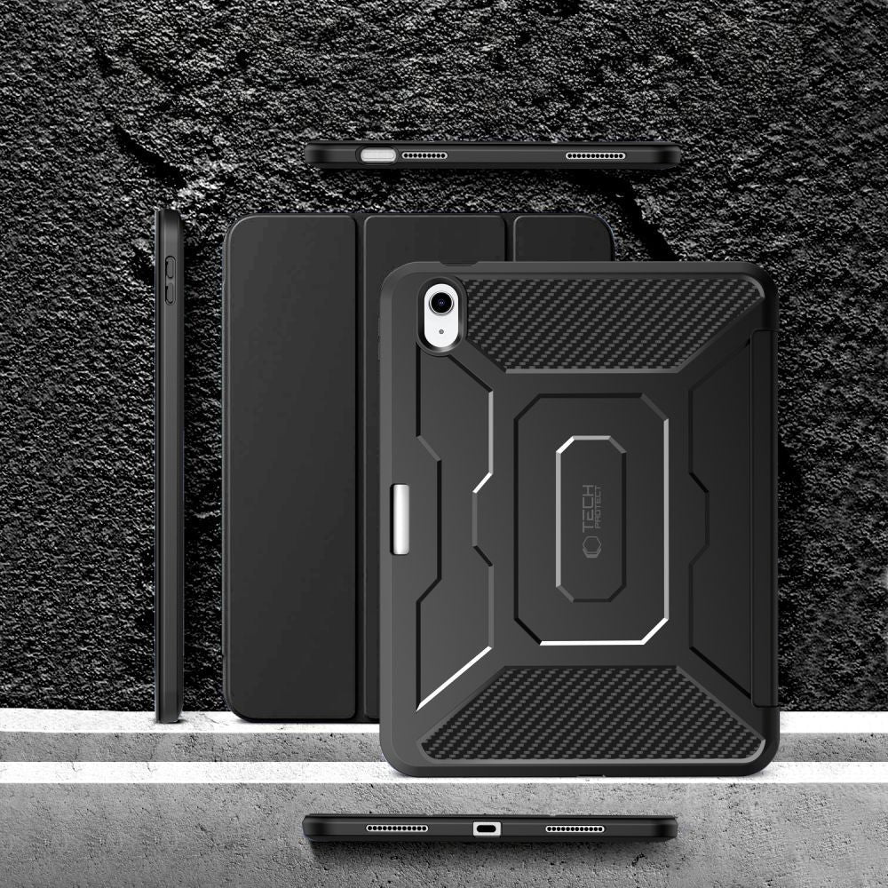 Custodia per Apple iPad (2025) / iPad (2022), Tech-Protect, Endurance, Nera