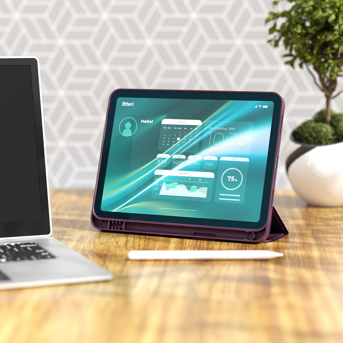 Custodia per Apple iPad (2026) / (2025) / (2022), Etteri, bordeaux