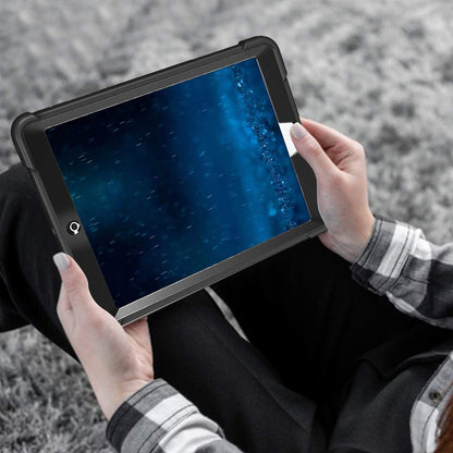 Custodia per Apple iPad 9.7 (2018) / 9.7 (2017), Techsuit, Rugged TabShell, Nera
