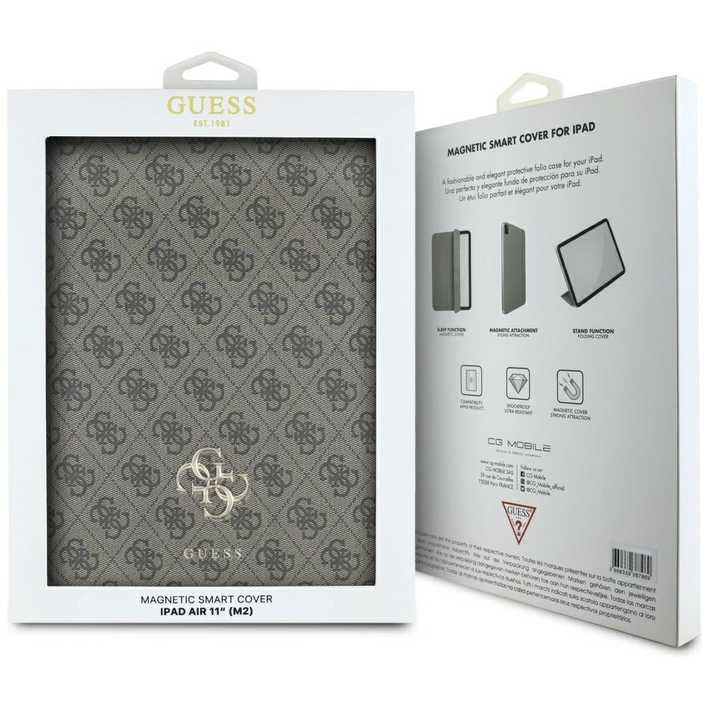Custodia per Apple iPad Air 11 (2025) / Air 11 (2024), Guess, 4G Big Logo, Marrone