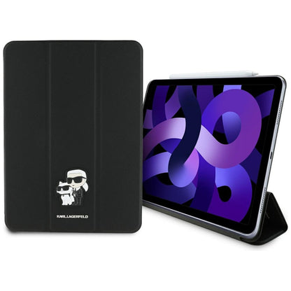 Custodia per Apple iPad Air 11 (2025) / Air 11 (2024), Karl Lagerfeld, Saffiano Karl & Choupette, Nera