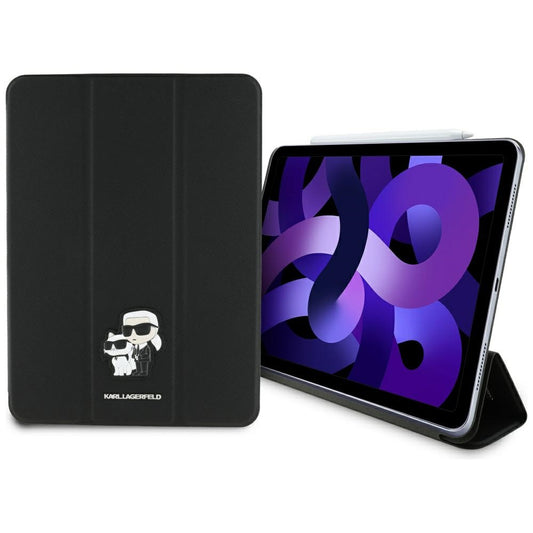 Custodia per Apple iPad Air 11 (2025) / Air 11 (2024), Karl Lagerfeld, Saffiano Karl & Choupette, Nera