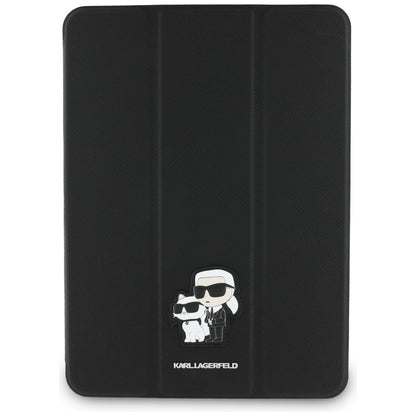 Custodia per Apple iPad Air 11 (2025) / Air 11 (2024), Karl Lagerfeld, Saffiano Karl & Choupette, Nera