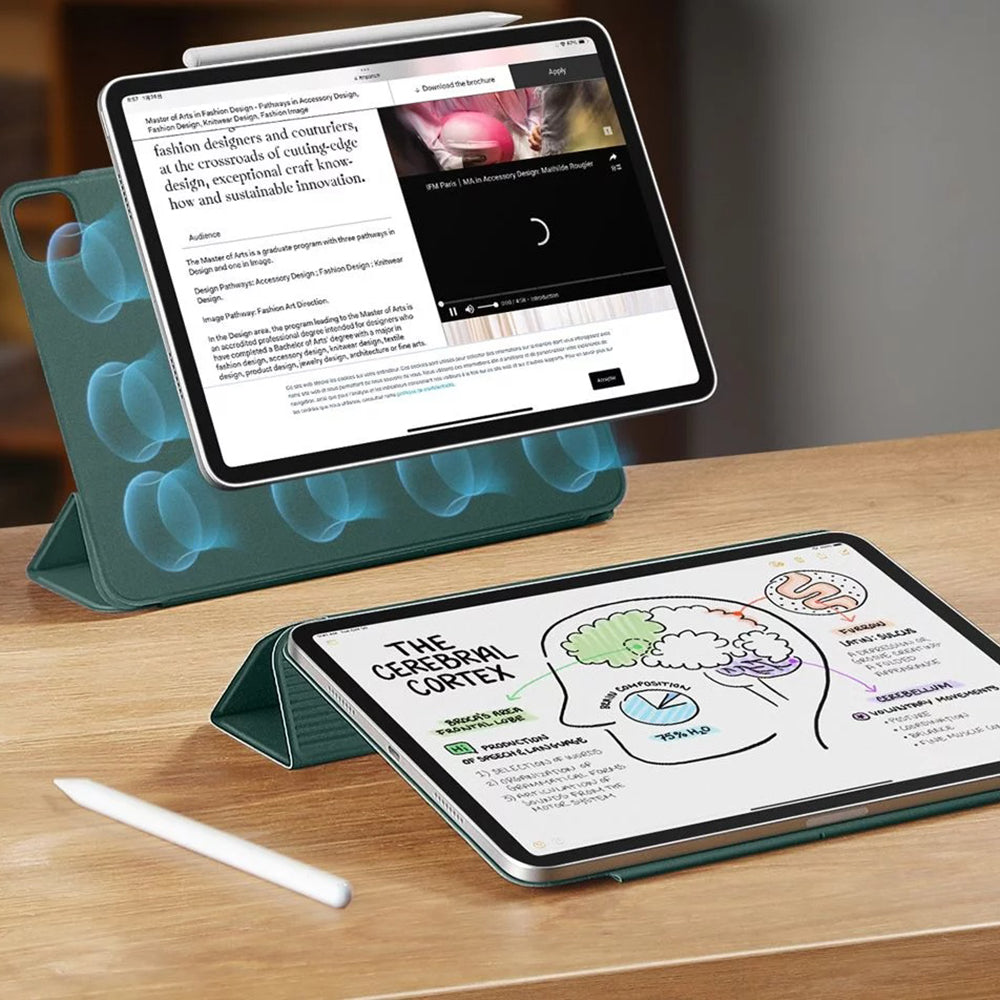 Custodia per Apple iPad Air 13 (2026) / Air 13 (2025) / Air 13 (2024) / Pro 12.9 (2022) / Pro 12.9 (2021), ESR, Rebound, Verde Satinata