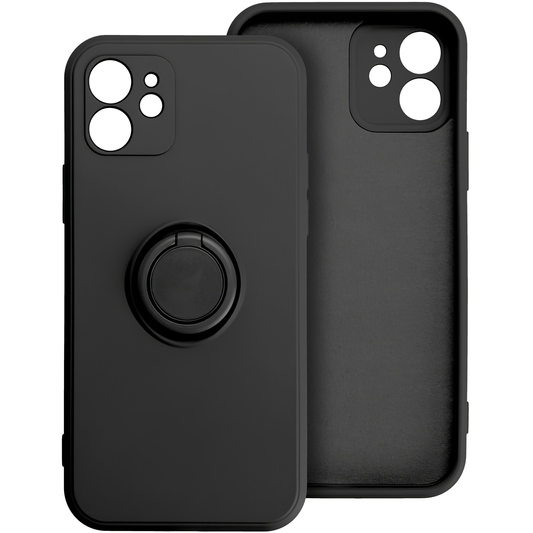 Custodia per Apple iPhone 16 Pro Max, OEM, Silicone Ring, Nera