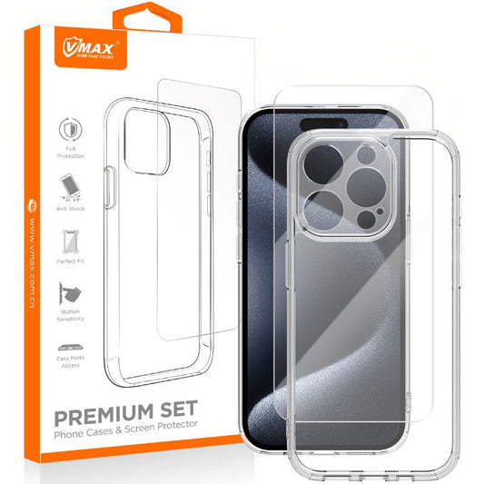 Custodia per Apple iPhone 16 Pro Max, Vmax, Premium, Trasparente