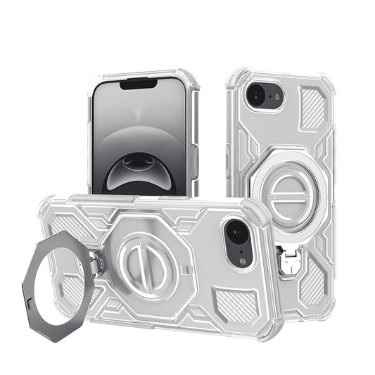 Custodia per Apple iPhone 17e / 16e, Techsuit, Carbon Shield Pro, Bianca