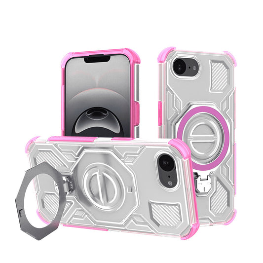 Custodia per Apple iPhone 17e / 16e, Techsuit, Carbon Shield Pro, Rosa