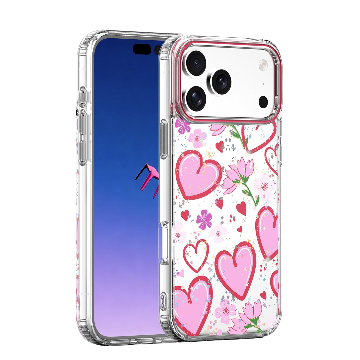 Custodia per Apple iPhone 16 Pro Max, OEM, Ultra Trendy Love 1, Multicolore