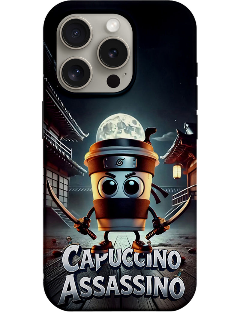 Custodia per Apple iPhone 14 Pro, Perfect Case, Italian Brainrot Capuccino Assassino, Multicolore
