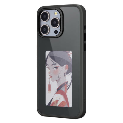 Custodia per Apple iPhone 14 Pro, OEM, Display Personalizzato E-Ink, Nera