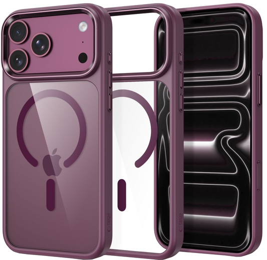 Custodia per Apple iPhone 18 Pro / 17 Pro, Tech-Protect, Magmat CC, Vinaccia Trasparente