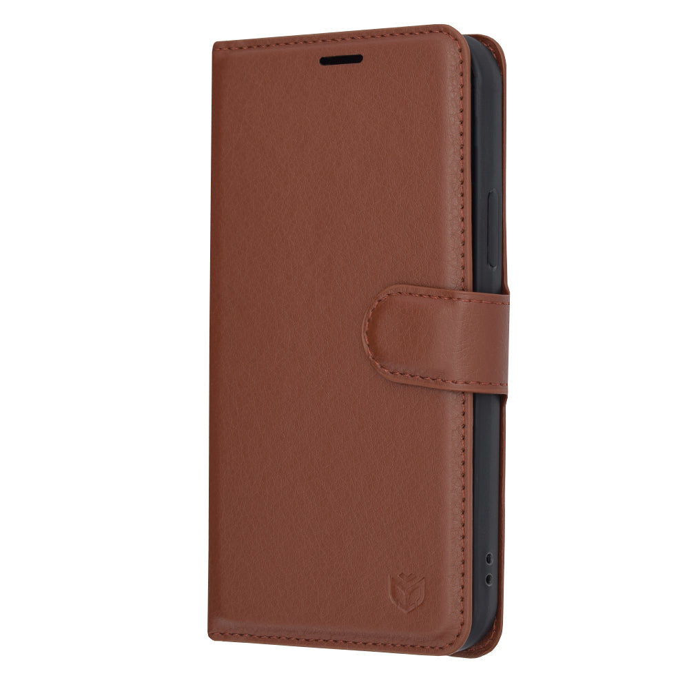 Custodia per Apple iPhone 12 Pro, Techsuit, Leather Folio, Marrone