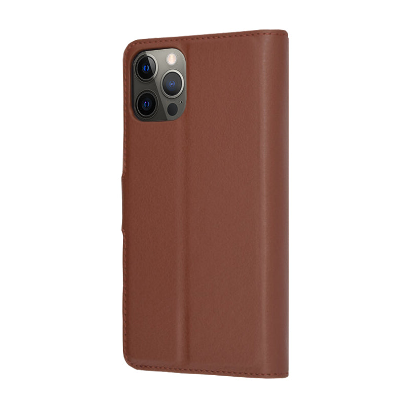 Custodia per Apple iPhone 12 Pro, Techsuit, Leather Folio, Marrone
