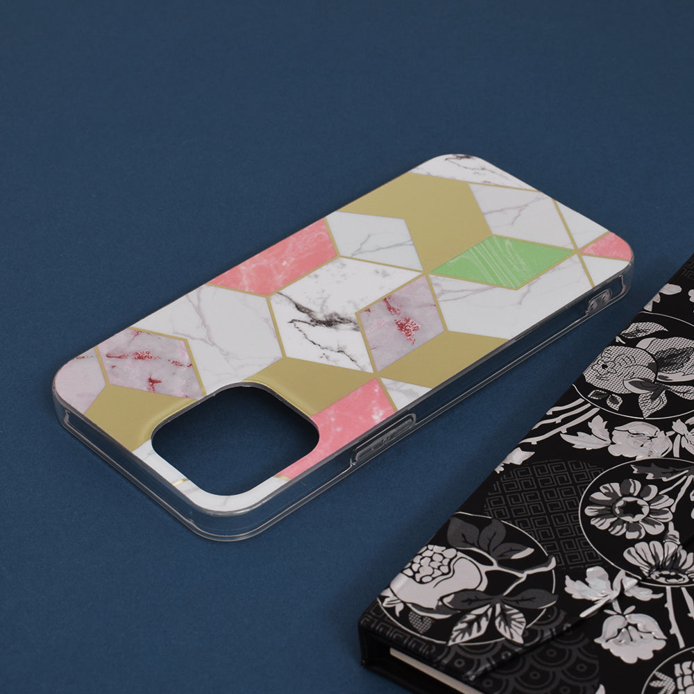 Custodia per Apple iPhone 13 Pro Max, Techsuit, Marble, Viola